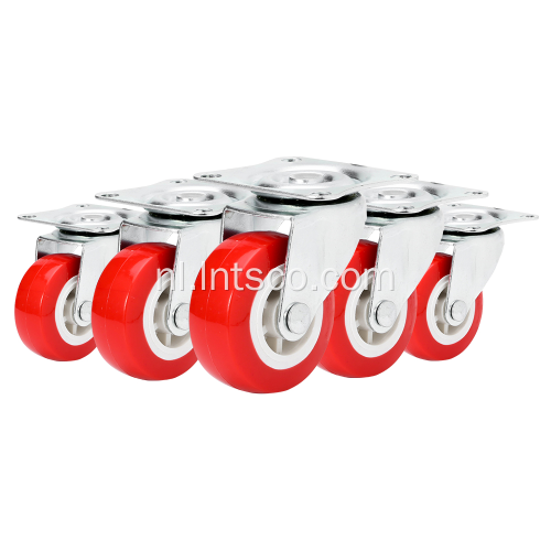Light Duty Red PVC Swivel Casters 2 inch